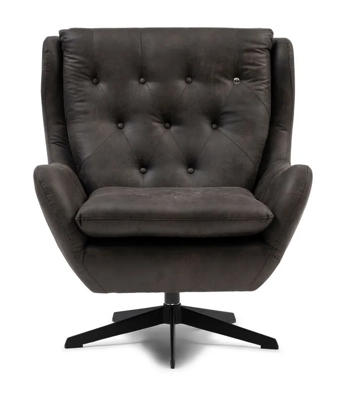 Rivièra Maison Riviera Maison Fauteuil Met Armleuning Draaibaar - The Statesman Armchair - Bruin 3 Rivièra Maison Riviera Maison Fauteuil Met Armleuning Draaibaar - The Statesman Armchair - Bruin