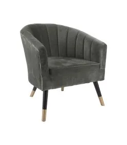 Leitmotiv Stoel Royal - Velvet Taupe Groen - 70x71x80cm -Meubilair Geschäft 405d496088a649b3b3b15b88e3b4fa9a