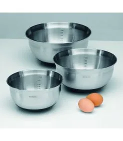 Brabantia Profile Mengkommenset, Antislip Bodem, Matt Steel/Black