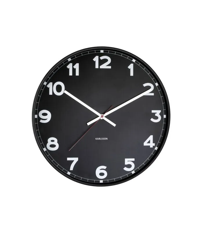Karlsson Wandklok New Classic - Medium - Zwart - Ø40,6cm 4 Karlsson Wandklok New Classic - Medium - Zwart - Ø40,6cm - Image 2