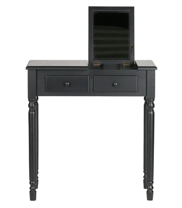 WOOOD Romy Hal/kaptafel - Hout - Zwart - 78x75x38 3 WOOOD Romy Hal/kaptafel - Hout - Zwart - 78x75x38