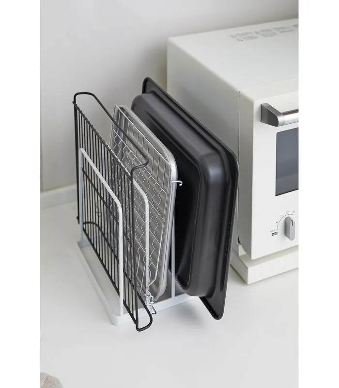 Yamazaki Tray Stand - Tower - White 7 Yamazaki Tray Stand - Tower - White - Image 5