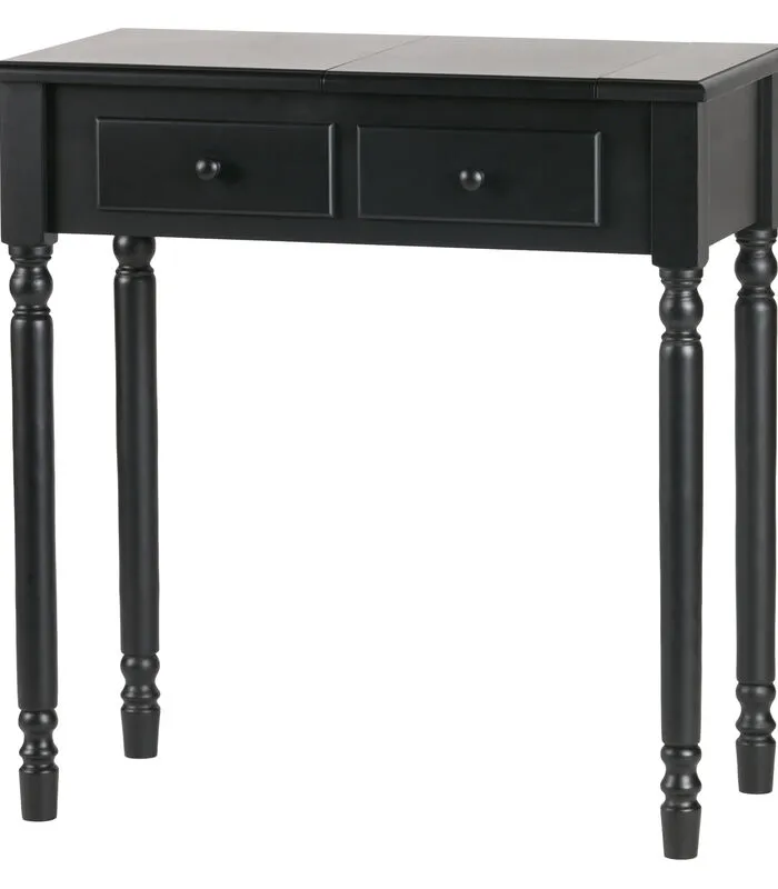 WOOOD Romy Hal/kaptafel - Hout - Zwart - 78x75x38 5 WOOOD Romy Hal/kaptafel - Hout - Zwart - 78x75x38 - Image 3