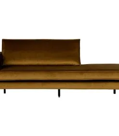 BePureHome Rodeo Daybed Links - Velvet - Honing Geel - 85x203x86