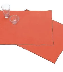 Blanc Cerise Set Van 2 Gewassen Linnen Placemats, AUTOUR DU LIN