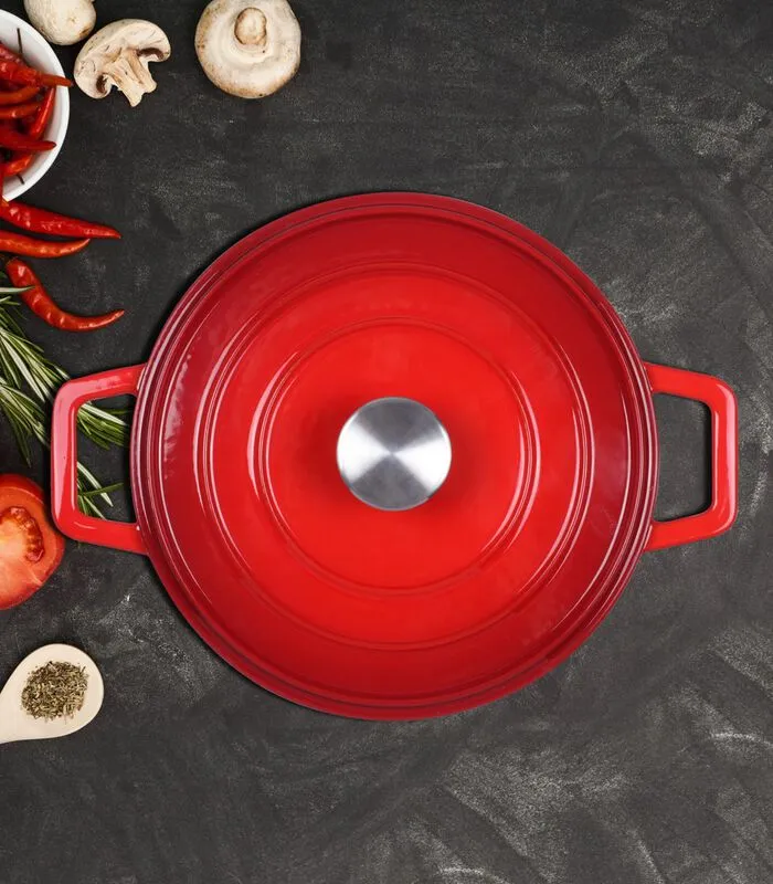 LIVOO Ronde Gietijzeren Stoofpot 7 LIVOO Ronde Gietijzeren Stoofpot - Image 5