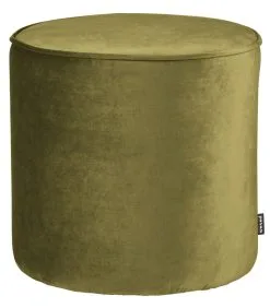 WOOOD Sara Poef Hoog - Fluweel - Army - 46x46x46