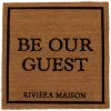 Rivièra Maison Deurmat Binnen Met Tekst 80x80 - RM Doormat Guest - Naturel
