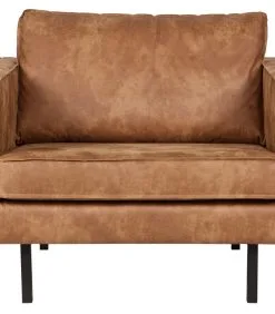 BePureHome Rodeo Fauteuil - Recycle Leer - Cognac - 85x105x86