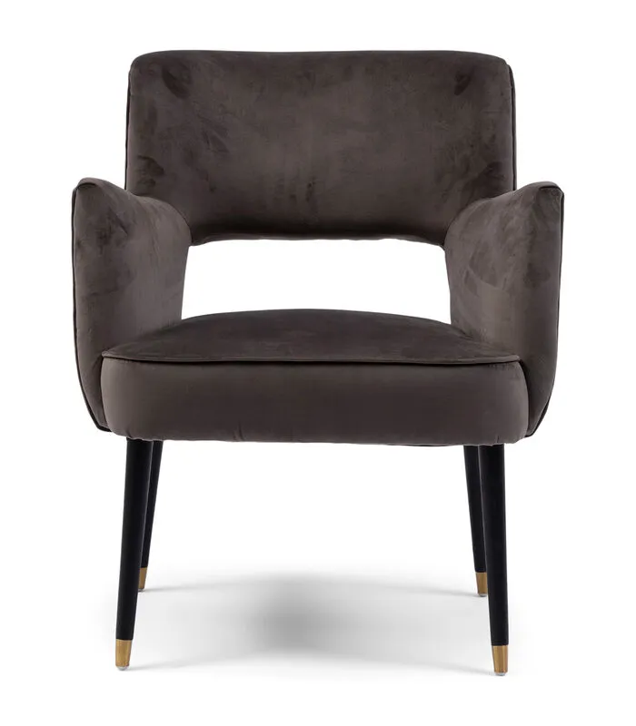 Rivièra Maison Eetstoel Laurel DAC Vel III Anthr - Polyester, Rubberhout - (LxBxH) 67.0x69.0x81.0 Cm 3 Rivièra Maison Eetstoel Laurel DAC Vel III Anthr - Polyester, Rubberhout - (LxBxH) 67.0x69.0x81.0 Cm