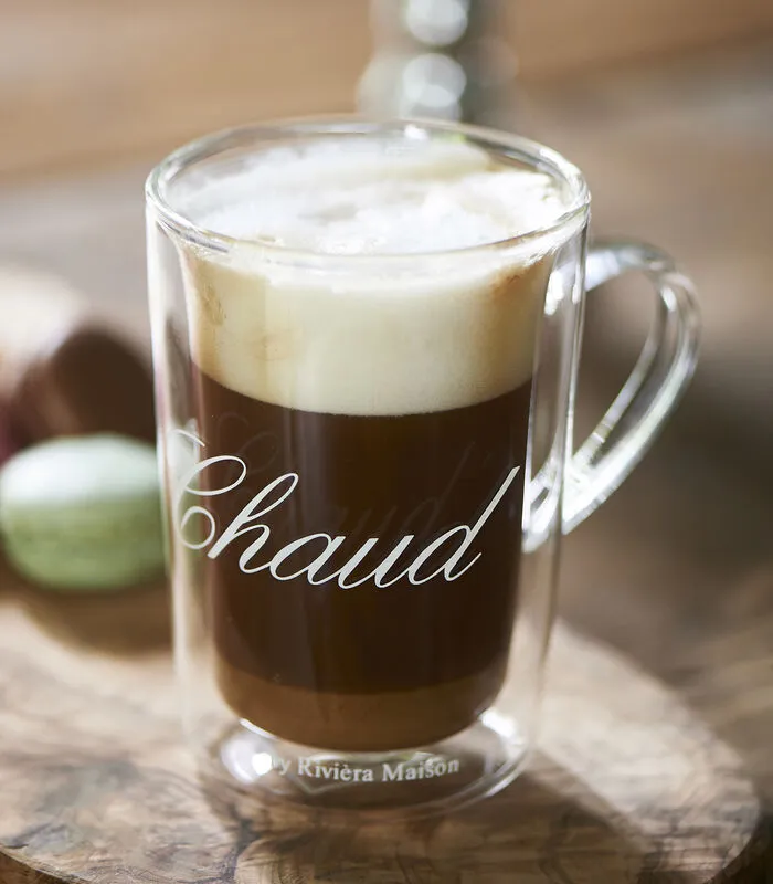 Rivièra Maison Dubbelwandig Theeglas, Koffieglas Tekst - C'est Chaud - 270 Ml 4 Rivièra Maison Dubbelwandig Theeglas, Koffieglas Tekst - C'est Chaud - 270 Ml - Image 2