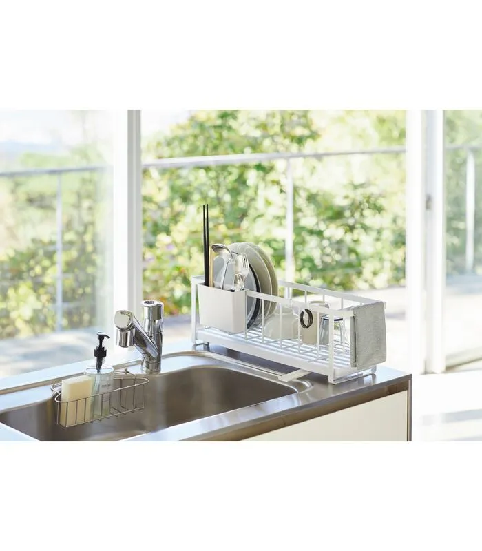 Yamazaki Wire Dish Drainer Slim - Tower - White 4 Yamazaki Wire Dish Drainer Slim - Tower - White - Image 2