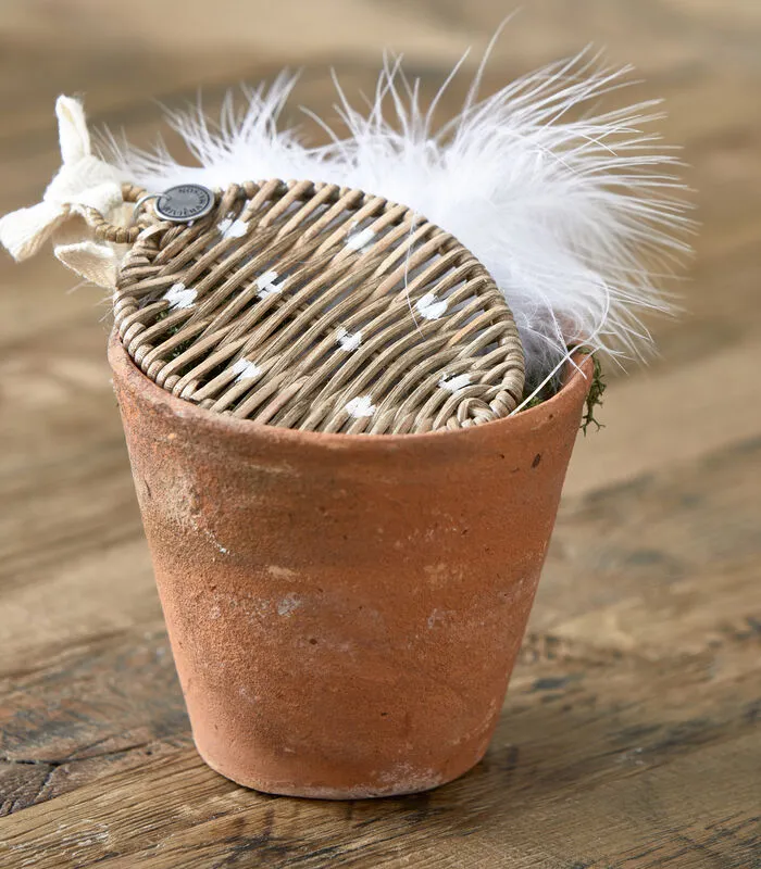 Rivièra Maison Paasdecoratie, Rotan Paasei Met Stippen - Easter Dots Ornament - Bruin 4 Rivièra Maison Paasdecoratie, Rotan Paasei Met Stippen - Easter Dots Ornament - Bruin - Image 2