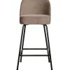 BePureHome Vogue Barstoel - Fluweel - Khaki - 89x50x55 -Meubilair Geschäft 4a43056cfe32401fb01bfc5c5e912054