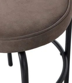 WOOOD Exclusive Exclusive Tris Kruk - Leer - Zwart/ Bruin - 45x38x38 -Meubilair Geschäft 4ad68fca2b5a4a93b11fbf5dbb483c9b