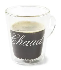 Rivièra Maison Drinkglazen Set, Koffieglas Met Oor RM C'est Chaud - 220 Ml - 2 Stuks