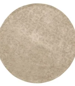 WOOOD Cato Rond Vloerkleed - Viscose - Zand - 1x150x150