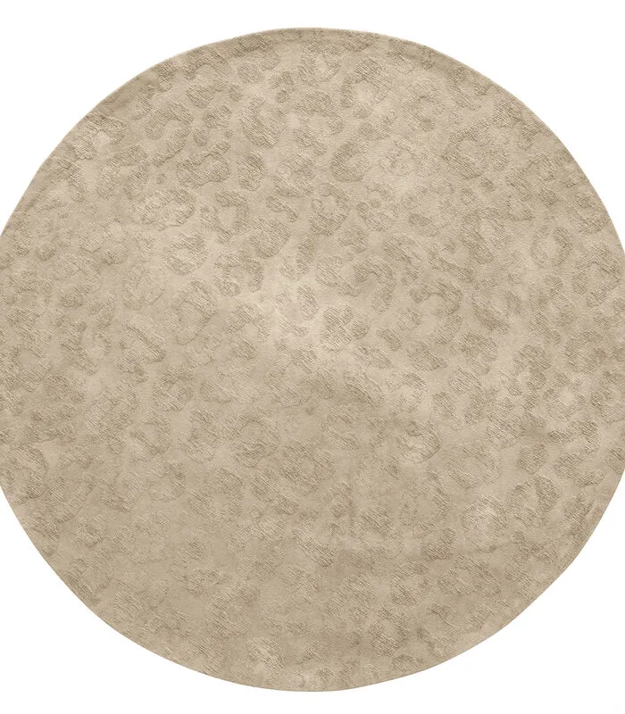 WOOOD Cato Rond Vloerkleed - Viscose - Zand - 1x150x150 3 WOOOD Cato Rond Vloerkleed - Viscose - Zand - 1x150x150