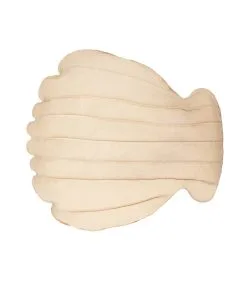 MX HOME Drijvende XL-buitenpoef Schelpvorm Raffia-effect