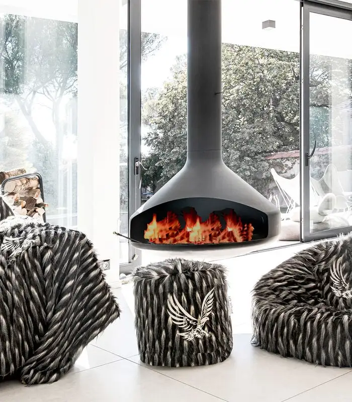 MX HOME Plaid In Zwart Imitatiebont Geborduurd 4 MX HOME Plaid In Zwart Imitatiebont Geborduurd - Image 2