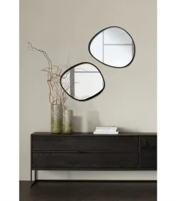 WOOOD Exclusive Spiegel Amal - Glas/MDF - Zwart - 63x52x1 -Meubilair Geschäft 4e752b80a9d846d8a3f0643577f3da23