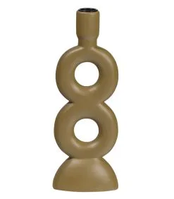 BePureHome Gap Double Kandelaar - Porselein - Sepia - 27x10x6