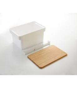 Yamazaki Bread Case With Knife Holder - Tower - White -Meubilair Geschäft 4edfd6e07f6b4cd39d00f6309f87d798