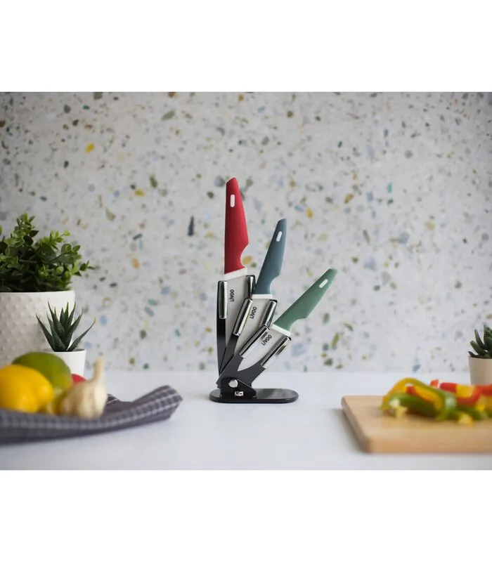 LIVOO Blok Met 3 Keramische Messen Met Houder 4 LIVOO Blok Met 3 Keramische Messen Met Houder - Image 2