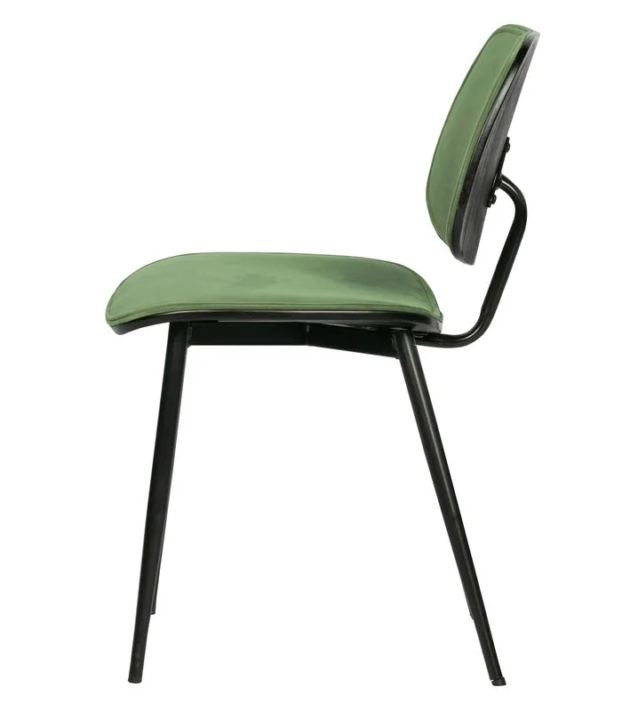 WOOOD Jackie Eetkamerstoel - Fluweel - Groen - Set Van 2 7 WOOOD Jackie Eetkamerstoel - Fluweel - Groen - Set Van 2 - Image 5