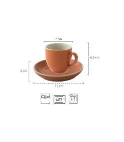 Palmer Koffiekop En Schotel Colors 14 Cl 12 Cm Oranje Porselein 6 Stuk(s) -Meubilair Geschäft 50fe025f5a4e4cc88acea39ad4871264