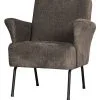 BePureHome Muse Fauteuil - Polyester - Grijs/Bruin - 77x73x70 -Meubilair Geschäft 51e40d282d11449bb76048378706a3ce