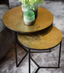 Atmooz Thor (set Van 2) - Bijzettafel - Antique Bras -Meubilair Geschäft 51f59fcb337347b5ba88546caf5ba872