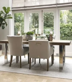 Rivièra Maison Riviera Maison Eettafel - Washington Dining Table - 200x100 Cm - Zilver -Meubilair Geschäft 54b82affbfb548b290fb97f352666e75
