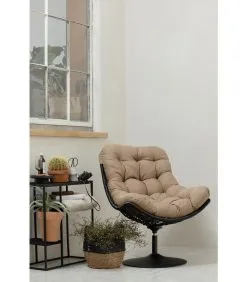 WOOOD Exclusive Draaifauteuil Buiten Vive - Rattan - Zand/Zwart - 37x63x46 7 WOOOD Exclusive Draaifauteuil Buiten Vive - Rattan - Zand/Zwart - 37x63x46 -Meubilair Geschäft 54b960a3d4e64801a303907867708a4e