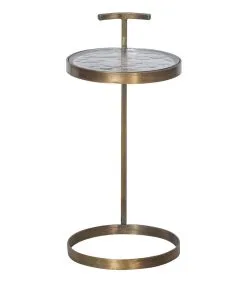 BePureHome Cool Bijzettafel - Metaal/Glas - Antique Brass - 63x31x31 -Meubilair Geschäft 552405cabaa442b7b1000979839fac7d