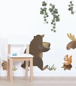Lilipinso NORWOOD Muursticker Kinderkamer - Bos : Konijn Egel Eekhoorn - 29,7 X 42 Cm -Meubilair Geschäft 555dd58d206c4682a41727c6a7e9ef38