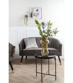 Leitmotiv Bank Royal - Velvet Taupe Groen - 128x71x80cm -Meubilair Geschäft 568e11ea3fec4491ac58916d34dfc184