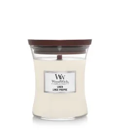 WoodWick Kaars Linen Medium