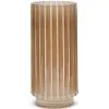 Rivièra Maison Vaas Glas Met Ribbel, Bloemenvaas Cylinder - Flamenco - Beige -Meubilair Geschäft 572ab5218ca44c07bb33bef41bbdd489