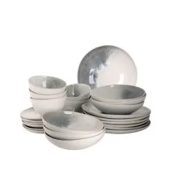 Palmer Serviesset Nordic Stoneware 6-persoons 24-delig Wit Groen