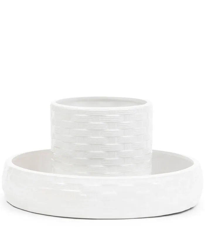 Rivièra Maison Bloempot Voor Binnen Wit - Classic Double Planter 3 Rivièra Maison Bloempot Voor Binnen Wit - Classic Double Planter