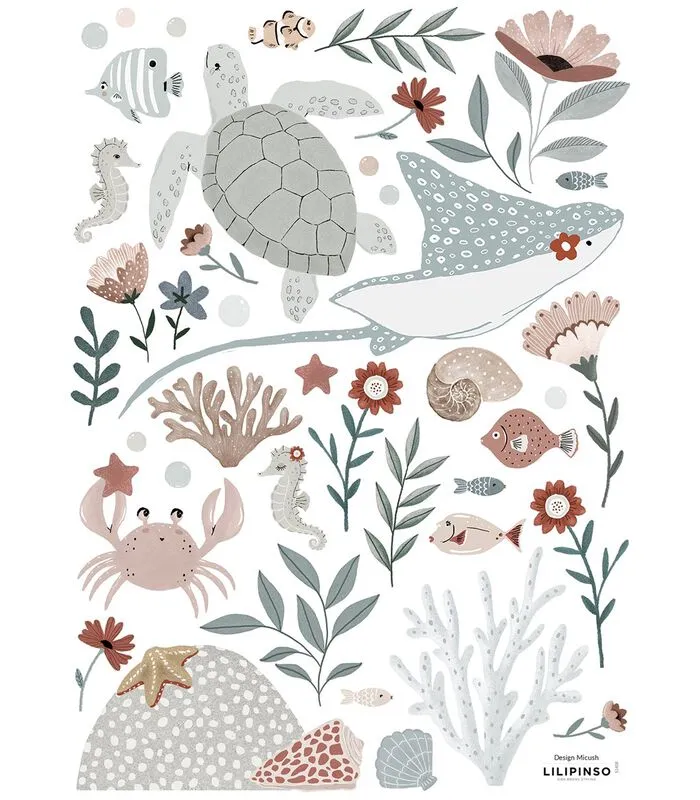Lilipinso Muursticker Kinderkamer - Oceaan Dieren 3 Lilipinso Muursticker Kinderkamer - Oceaan Dieren