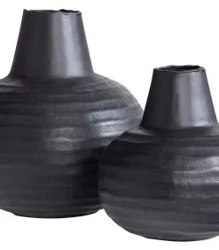 WOOOD Exclusive Exclusive Yuri Vaas - Aluminium - Zwart - 24x24x24 -Meubilair Geschäft 57a8202d7fc046a68d90b5e8624adb59