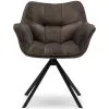 Rivièra Maison Eetkamerstoel Draaibaar Carnaby Dining Armchair - Polyester - Grijs -Meubilair Geschäft 57c4457f9a39460fbebfe64dacfd1503