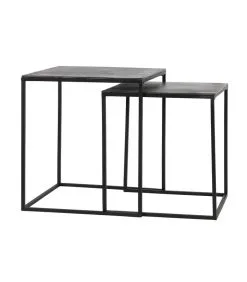 Light & Living Bijzettafel Banos - Antiek Lood - 44.5x44.5x50.5cm