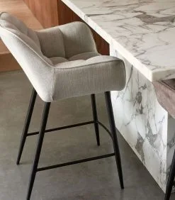 Rivièra Maison Riviera Maison Barkruk Met Rugleuning - Carnaby Counter Chair Mouliné - Linnen - Naturel 5 Rivièra Maison Riviera Maison Barkruk Met Rugleuning - Carnaby Counter Chair Mouliné - Linnen - Naturel -Meubilair Geschäft 580cd5e3ac5f4b7e843a8c2743259db0