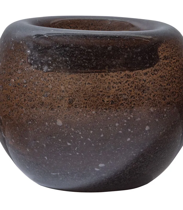 BePureHome Drib Vaas - Glas - Bruin - 12x15x15 3 BePureHome Drib Vaas - Glas - Bruin - 12x15x15