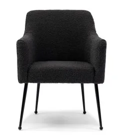 Rivièra Maison Eetstoel The Smith DAC Boucle Beluga - Polyester, Acrylic, Iron - (LxBxH) 66.0x67.0x86.0 Cm