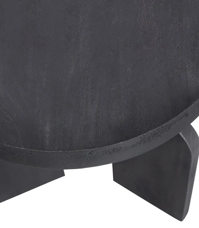 BASICLABEL Mori Bijzettafel - Mangohout - Zwart - 51x45x45 4 BASICLABEL Mori Bijzettafel - Mangohout - Zwart - 51x45x45 - Image 2