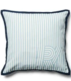 Rivièra Maison Kussenhoes, Kussensloop 50x50, Gestreept - Santa Barbara - Blauw